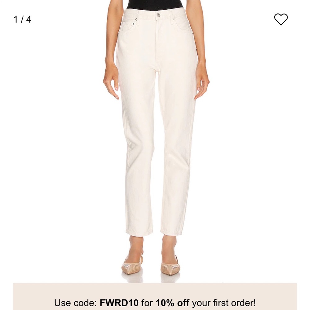 AGOLDE denim white size 24 straight high rise